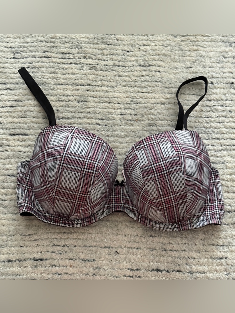 Victoria's Secret Black and Pink Lingerie Bra